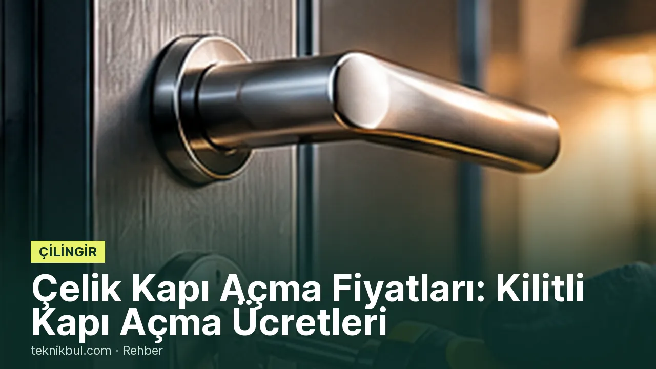 Çelik Kapı Açma Fiyatları: Kilitli Kapı Açma Ücretleri