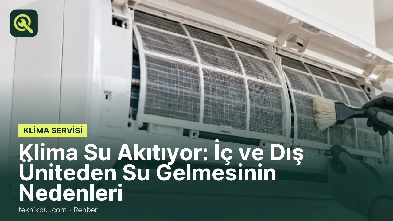 Klima Su Akıtıyor: İç ve Dış Üniteden Su Gelmesinin Nedenleri
