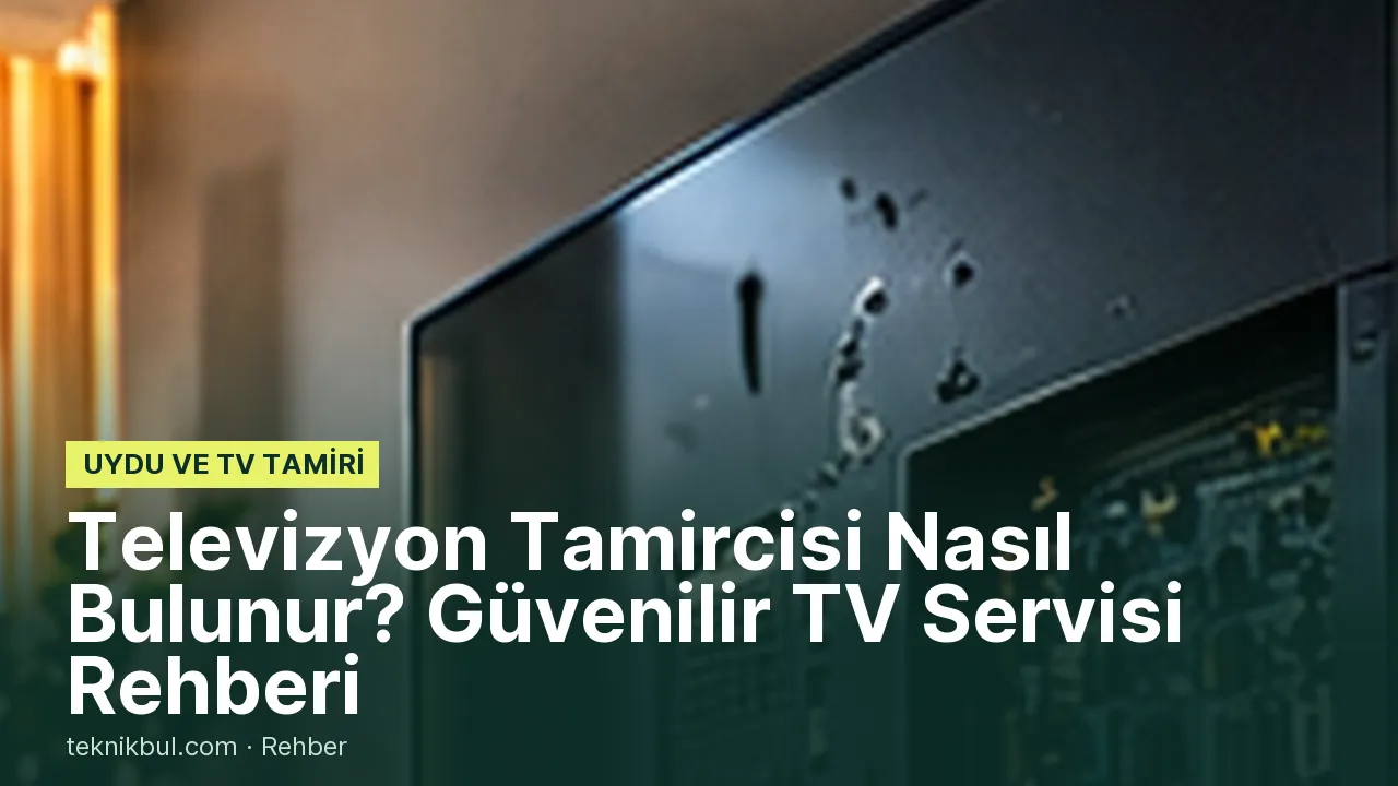 Televizyon Tamircisi Nasıl Bulunur? Güvenilir TV Servisi Rehberi