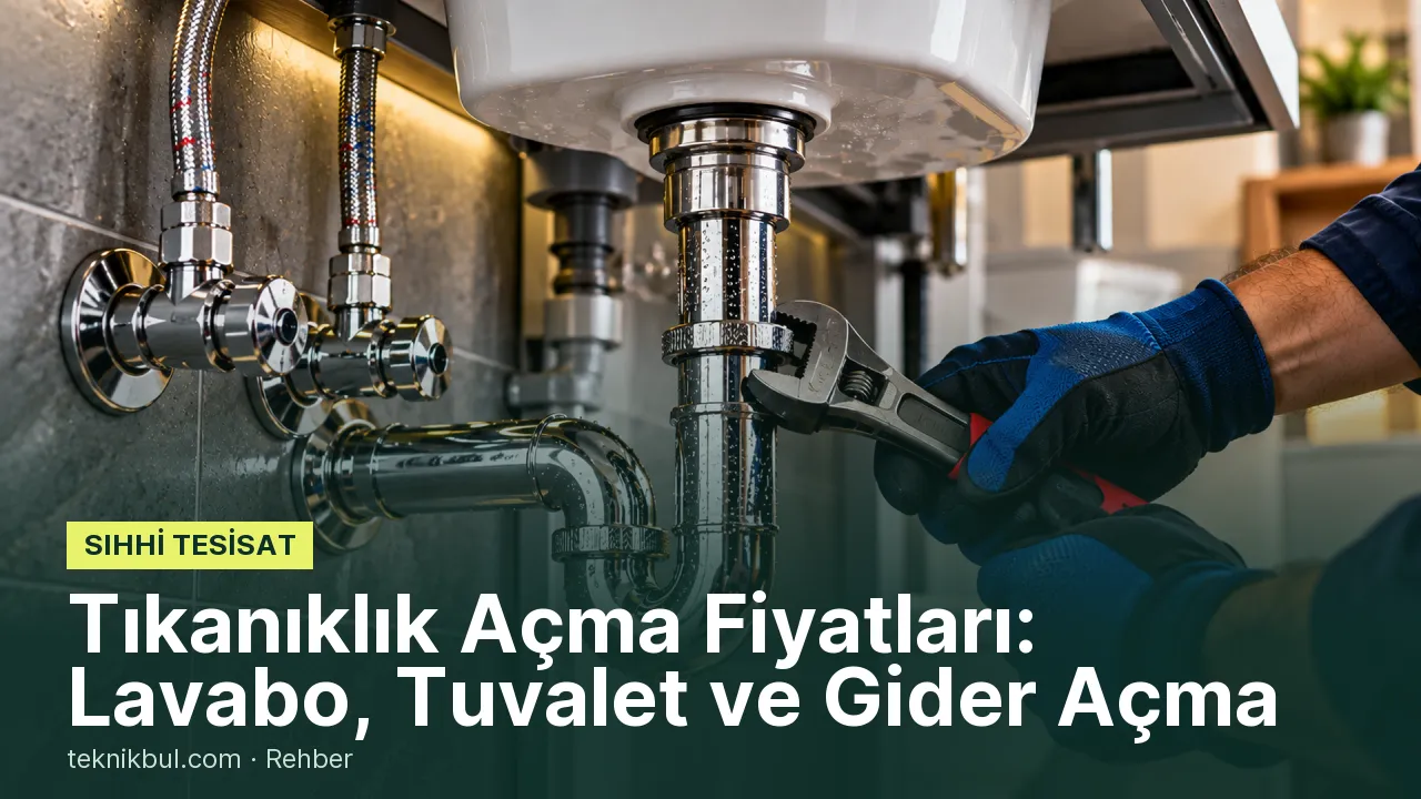 Tıkanıklık Açma Fiyatları: Lavabo, Tuvalet ve Gider Açma